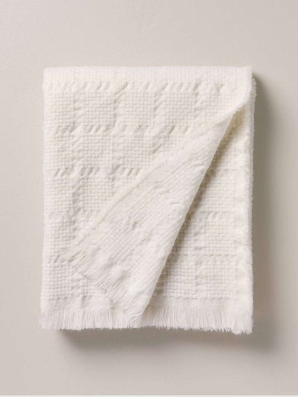 Woven Grid Throw Blanket Sour Cream - Hearth & Hand"" with Magnolia